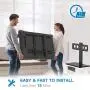 Universal TV Stand - Table Top TV Stand for 32-47 Inch LCD LED TVs - Height Adjustable TV Base Stand with Tempered Glass Base & Wire Management & Security Wire, Holds Up to 88lbs, VESA 400x400mm