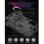 UNKNOK Compatible with iPhone 12 Pro Max 5G Case, [Military Grade ] 15ft Drop Tested Shockproof Protective, Metal Rotating Magnetic Ring Kickstand Cover for iPhone 12 Pro Max 6.7 Inch (Black)