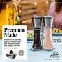 Willow & Everett Stainless Steel Salt and Pepper Grinder Set -Tall Shaker, Adjustable Coarseness, Refillable -Sea Salt, Black Peppercorn Mill Willow & Everett Stainless Steel Salt and Pepper Grinder Set -Tall Shaker, Adjustable Coarseness, Refillable -Sea Salt, Black Peppercorn Mill