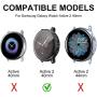 Compatible for Samsung Galaxy Active 2 Watch Band 40mm with [2 Pack] Case, Mesh Loop Replacement Bracelet Strap + Soft TPU Bumper Screen Protector Cover for Samsung Active 2