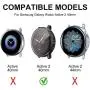 Compatible for Samsung Galaxy Active 2 Watch Band 40mm with [2 Pack] Case, Mesh Loop Replacement Bracelet Strap + Soft TPU Bumper Screen Protector Cover for Samsung Active 2