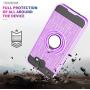 Galaxy J3 Emerge/J3 Eclipse/J3 Prime/J3 Mission/Luna Pro/Sol 2/Express Prime 2 Case with HD Screen Protector,YmhxcY 360 Degree Rotating Ring & Bracket Back Cover for Samsung J3 2017-ZH Purple