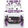 Nobranded Front and Rear Steering Hub Base C Carrier Knuckle Upgrade Kits for 1:14 Wltoys 144001 1:12 124019 124018 RC Car - Purple