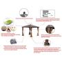 Erommy 10x10ft Outdoor Galvanized Steel Hardtop Gazebo Canopy Aluminum Furniture Pergolas with Netting and Curtains for Garden,Patio,Lawns,Parties
