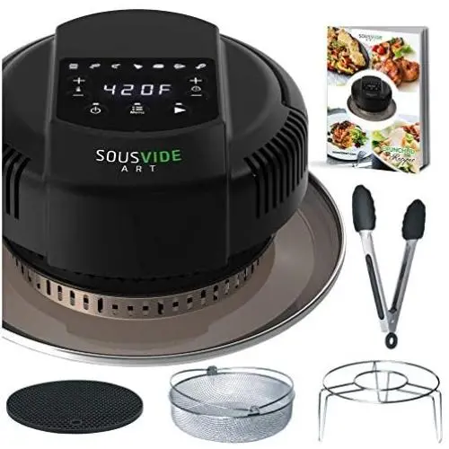 Air Fryer Lid for Instant Pot 6 Qt or 8 Qt Pressure Cooker - Crunch Lid - for Air Fryer Cooking - Extra Accessories are included - Fits for Electric Pressure Cooker and Metal Pot, 1000W, 120V