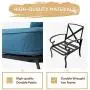 Oakmont 2 Piece Outdoor Furniture Patio Bistro Chairs Metal Dining Furniture Set, All-Weather Garden Seating Chair (Peacock Blue) Oakmont 2 Piece Outdoor Furniture Patio Bistro Chairs Metal Dining Furniture Set, All-Weather Garden Seating Chair (Peacock Blue)