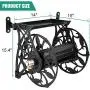 G GOOD GAIN Decorative Wall Mount Metal Garden Hose Reel, Holds 130-Feet of 5/8-Inch Hose Cast Iron Steel Garden Hose Reel - Black G GOOD GAIN Decorative Wall Mount Metal Garden Hose Reel, Holds 130-Feet of 5/8-Inch Hose Cast Iron Steel Garden Hose Reel - Black