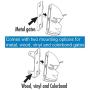 National Hardware V6201 LTCH BLK N346-201 4-9/16'' LokkLatch Automatic Keyed Gate Lock Latch in Black