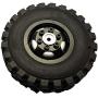 UANG Double Tire Metal Wheel for WPL B16 B36 Q60 Q63 Q64 6WD 6X6 RC Truck Upgrade Parts,Black