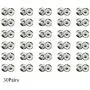 Hao Pro Sew on Snap Button 15mm Dia Press Stud Metal Fastener Stay Put Close Clip Tightly Smooth Touch for Sew Clothes DIY Craft Thick Cotton Silver 30pcs