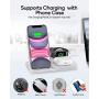 QI-EU Wireless Charger, Qi-Certified Fast Wireless Charging Station for AirPods/Apple Watch Series/iPhone 12/11/11 pro/11 Pro Max/XS/XS Max/XR/8/8 Plus/SE,Adjust Wireless Charging Stand for Samsung