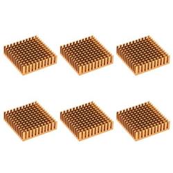 uxcell Electronic Radiator Heatsink for Stepper Motor,3D Printer 40x40x11mm Golden 6pcs