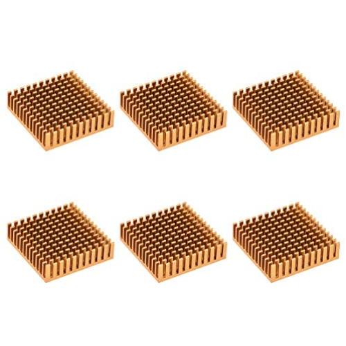 uxcell Electronic Radiator Heatsink for Stepper Motor,3D Printer 40x40x11mm Golden 6pcs