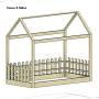 House Bed Frame Toddler Bed PREMIUM WOOD