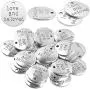 30 Pieces Inspirational Words Charms Round Message Pendants Alloy Beads for Jewelry Making,20mm 30 Pieces Inspirational Words Charms Round Message Pendants Alloy Beads for Jewelry Making,20mm