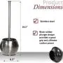 ToiletTree Products Modern Deluxe Freestanding Stainless Steel Toilet Plunger (Gun Metal, Toilet Plunger 6.5” x 6.5” x 18.5”) ToiletTree Products Modern Deluxe Freestanding Stainless Steel Toilet Plunger (Gun Metal, Toilet Plunger 6.5” x 6.5” x 18.5”)