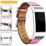 Hotodeal Replacement Leather Band Compatible for Charge 2, Classic Genuine Leather Wristband Metal Connector Watch Bands, Fitness Strap Women Men Small Large