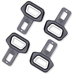 Car Seat Belt Clip(4 Pack), Mars Space Universal Seat Belt Buckle Insert Fashion Design Bottle Opener Automotive Metal Seat Belts Clip Widely Compatible Alarm Stopper