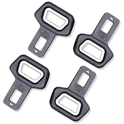 Car Seat Belt Clip(4 Pack), Mars Space Universal Seat Belt Buckle Insert Fashion Design Bottle Opener Automotive Metal Seat Belts Clip Widely Compatible Alarm Stopper