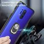 Muokctm for OnePlus 8 Pro 2020 Case, Rugged Hybrid Crystal Clear Full Body Fit Cover, with [Metal Ring] Armor for OnePlus 8 Pro Phone (Black)