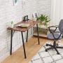Writing Computer Desk Modern Simple Study Table Kids Desk Small Industrial Home Office Wood Work Desk with Metal Legs Tiny Desk for Bedroom, 39.4 x 18.9 x 29.1 inch Vintage Brown