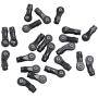 22Pcs Aluminum Metal & Plastic Rod Ends Set for 1/10 RC Crawler Traxxas TRX4