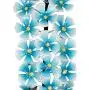 Exhart Hanging Turquoise Hydrangea Yard Stake w/Solar Garden Flower Lights, 24 LED Flower Lights Metal Stake, Outdoor Decor for Garden, Patio & Front Porch, 11'' L x 5'' W x 28'' H
