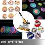 VEVOR Button Maker Machine 44mm Rotate Button Maker 1-3/4 inch Badge Punch Press Machine with 100 Pcs Button Parts and Circle Cutter(Yellow)