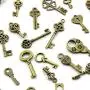 Pack of 50 Pieces Antique Bronze Vintage Petite Size Key Charms DIY Necklace Pendant for Handmade Jewelry Making-Petite Size Pack of 50 Pieces Antique Bronze Vintage Petite Size Key Charms DIY Necklace Pendant for Handmade Jewelry Making-Petite Size