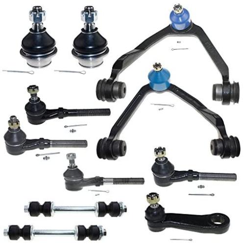 MILLION PARTS 11 Pcs Front Lower Upper Control Arm Ball Joints Outer Tie Rod End Link Sway Bar Suspension Kit K8695T K8722T K8724T K8772