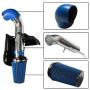 BLACKHORSE-RACING 4'' Cold Air Intake System Kit with Heat Shield Filter Compatible with Chevy GMC 1999 2000 2001 2002 2003 2004 2005 2006 V8 4.8L/5.3L/6.0L(Blue)
