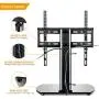 Universal Swivel Table top TV Stand with Mount for 27 30 32 37 40 42 47 50 55 LCD LED Plasma Flat Screens, Height Adjustable TV Base Replacement,Tempered Glass Base,Holds up to 88lbs Universal Swivel Table top TV Stand with Mount for 27 30 32 37 40 42 47 50 55 LCD LED Plasma Flat Screens, Height Adjustable TV Base Replacement,Tempered Glass Base,Holds up to 88lbs