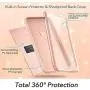 YOUMAKER Metallic Designed for iPhone XR Case, Full Body Rugged with Built-in Screen Protector Slim Fit Shockproof Cover for iPhone XR 6.1 Inch - Rose Gold/Pink