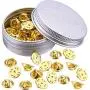 Brass Clutch Badge Insignia Clutches Pin Backs Replacement (Gold, 50 Pieces)