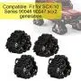 4Pcs RC Track Tyre 1/10 RC Crawler Tyre Remote Control Snow Tires Metal Crawler Accessory Part Fit for SCX-10 Series