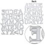 GORGECRAFT 3pcs Metal Frame Cutting Dies Number Alphabet Carbon Steel Embossing Stencil Template Mould for DIY Card Making Scrapbooking Paper Craft Photo Album