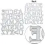 GORGECRAFT 3pcs Metal Frame Cutting Dies Number Alphabet Carbon Steel Embossing Stencil Template Mould for DIY Card Making Scrapbooking Paper Craft Photo Album
