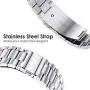 EZCO Metal Band Compatible with Samsung Galaxy Watch Active 2 40mm 44mm / Active / Galaxy Watch 3 41mm, 20mm Solid Stainless Steel Watch Strap Bracelet Replacement Wristband Accessories Women Man