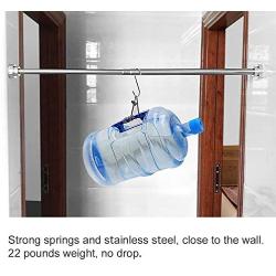 TEECK Shower Curtain Rod, 40-73 inch Adjustable Tension Spring, Shower Curtain Rod Tension, Premium 304 Stainless Steel, Anti-Slip, No Drilling, No Rust, Never Collapse, for Bathroom, Easy to use