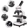 Microscope 40X-640X Optical Glass Lens All-Metal LED Biological Compound Monocular Microscope with 16X Eyepiece Cellphone Digiscoping Adapter for Capturing The Micro World in The Screen Microscope 40X-640X Optical Glass Lens All-Metal LED Biological Compound Monocular Microscope with 16X Eyepiece Cellphone Digiscoping Adapter for Capturing The Micro World in The Screen