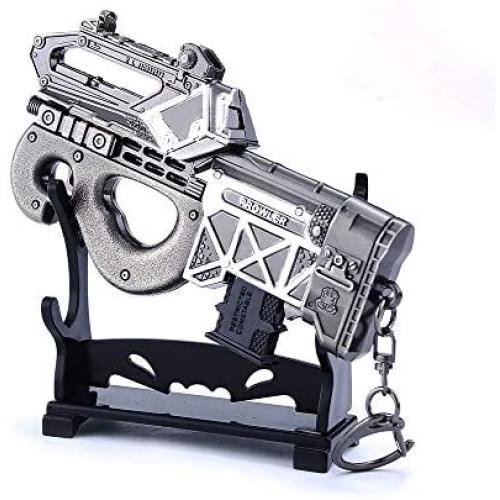 APEX Legends Games Metal P90 Prowler Submachine Gun Keychain Model Action Figure Arts Toys Collection Gift