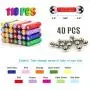 Veatree 150 Pcs Magnetic Building Sticks Blocks Toys, Magnet Educational Toys Magnetic Blocks Sticks Stacking Toys Set for Kids and Adult, Non-Toxic Building Toy 3D Puzzle with Storage Bag