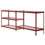 Muscle Rack UR184872-R 5-Shelf Steel Shelving Unit, 48'' Width x 72'' Height x 18'' Length, Red