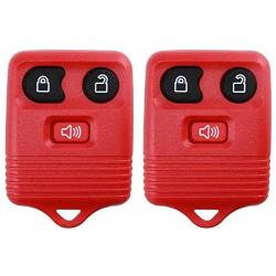 2 KeylessOption Red Replacement 3 Button Keyless Entry Remote Control Key Fob Clicker