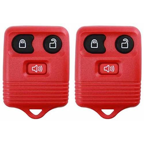 2 KeylessOption Red Replacement 3 Button Keyless Entry Remote Control Key Fob Clicker