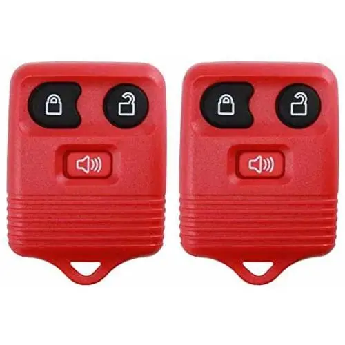 2 KeylessOption Red Replacement 3 Button Keyless Entry Remote Control Key Fob Clicker 2 KeylessOption Red Replacement 3 Button Keyless Entry Remote Control Key Fob Clicker