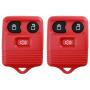 2 KeylessOption Red Replacement 3 Button Keyless Entry Remote Control Key Fob Clicker