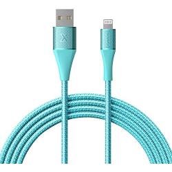 Xcentz iPad Charger 6ft, MFi Certified iPhone Charger Braided Nylon Lightning Cable with Premium Metal Connector Apple Charging Cable for iPhone 11/XS/Max/XR/X/8/7/6S/6 Plus, iPad Mini/Air-Blue