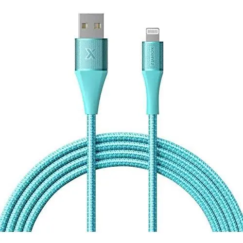 Xcentz iPad Charger 6ft, MFi Certified iPhone Charger Braided Nylon Lightning Cable with Premium Metal Connector Apple Charging Cable for iPhone 11/XS/Max/XR/X/8/7/6S/6 Plus, iPad Mini/Air-Blue Xcentz iPad Charger 6ft, MFi Certified iPhone Charger Braided Nylon Lightning Cable with Premium Metal Connector Apple Charging Cable for iPhone 11/XS/Max/XR/X/8/7/6S/6 Plus, iPad Mini/Air-Blue