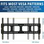 Mount-It! Large Tilting TV Wall Mount Bracket | 42 43 50 55 58 65 70 75 80 Inch | 220 Pound Capacity | VESA Compatible | Low Profile | Flat Screens